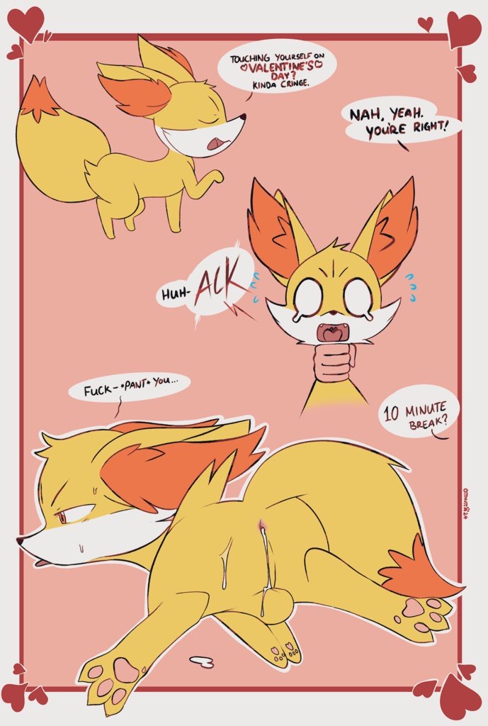 anus backsack balls bodily_fluids cum cum_in_ass cum_inside duo femboy fennekin fur generation_6_pokemon genital_fluids genitals inner_ear_fluff male male/male nintendo orange_body orange_fur ottmutt pawpads pokemon pokemon_(species) tuft yellow_body yellow_fur zoophilia