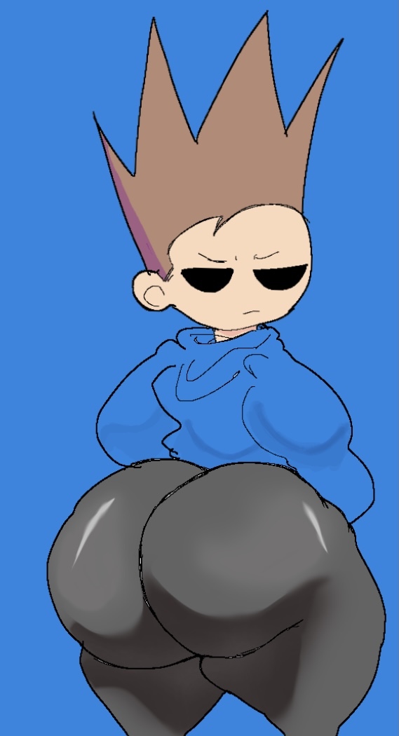 1boy 1femboy ass big_ass big_butt brown_hair bubble_ass bubble_butt butt eddsworld fat_ass fat_butt femboy fully_clothed gay huge_ass huge_butt looking_at_viewer looking_back looking_back_at_viewer male male_only mriii4327 solo thick_ass thick_butt tom_(eddsworld)