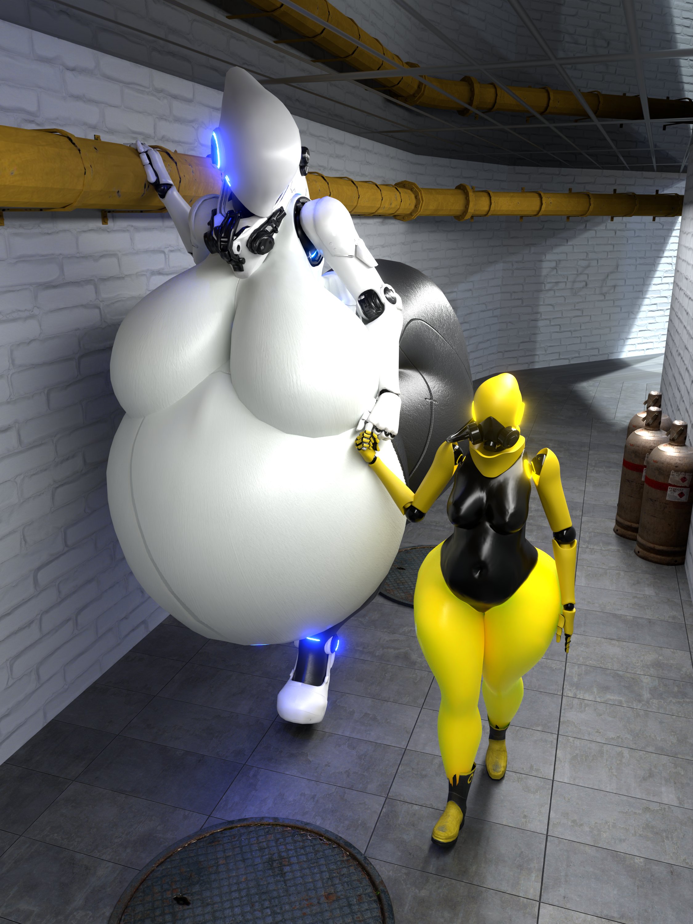 3d, ass, bbw, big ass, big belly, big breasts, breasts, chubby, female, haydee, haydee (game), height difference, huge ass, huge belly, huge breasts, inflation, overweight, qzk forte, size difference