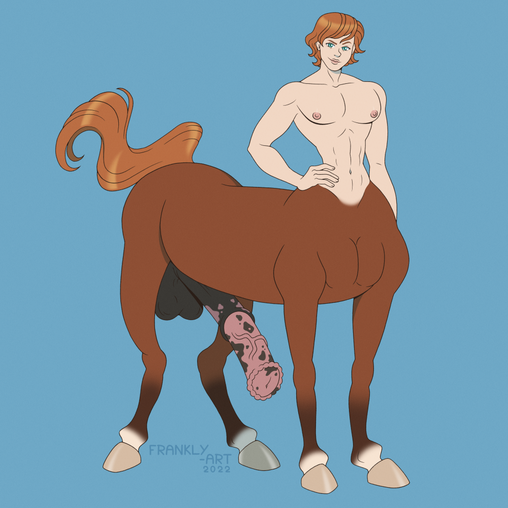 abs animal_genitalia animal_penis balls big_penis blue_eyes centaur equid equid_taur equine equine_penis erection frankly-art genitals hair hand_on_hip hooves horsecock huge_cock humanoid humanoid_taur hyper hyper_genitalia hyper_penis lips male male_only mammal mammal_taur muscular muscular_male navel nipples orange_hair pecs penis red_hair slim small_waist solo tail_flick taur waist