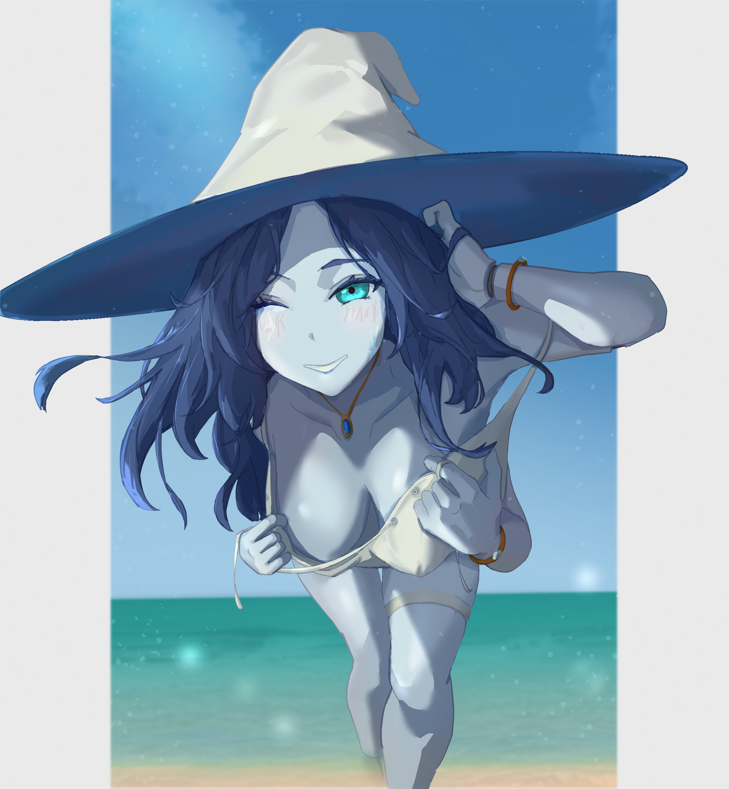 big breasts, breasts, casual, cute, elden ring, female, female only, fromsoftware, ranni the witch, stupidog