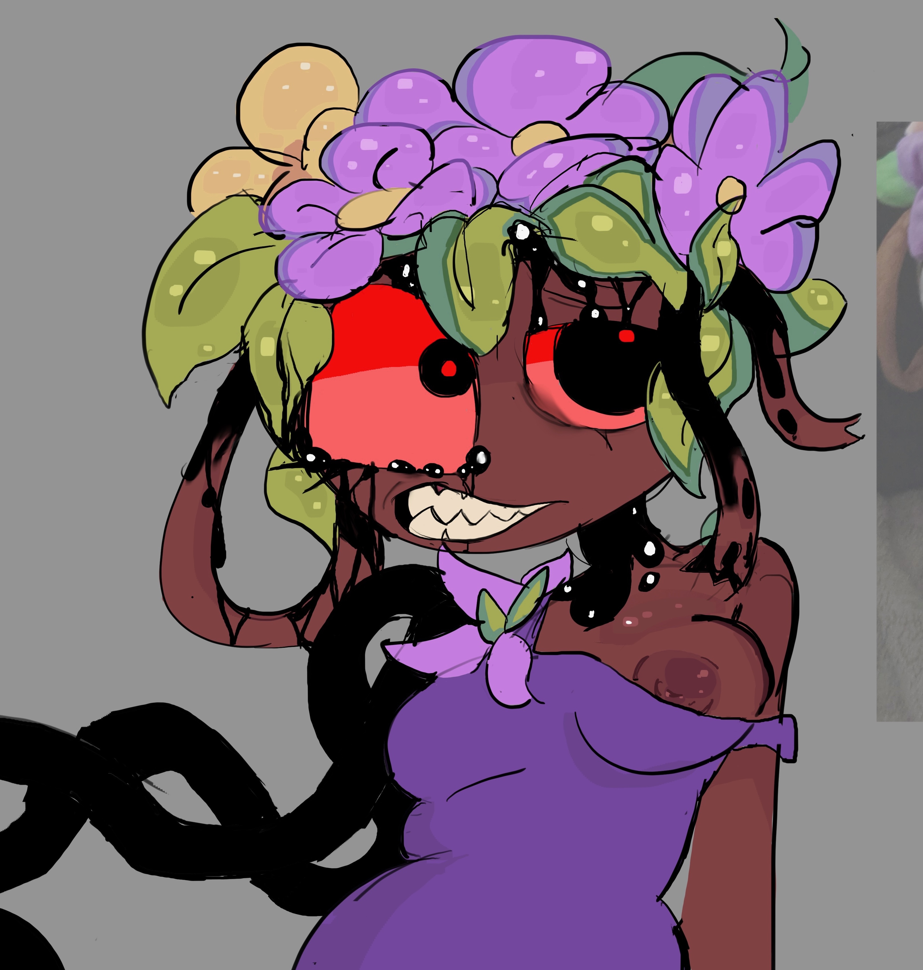 bassie (dandy's world), dandy's world, dandys world, female, female focus, tagme, twisted bassie (dandy's world)