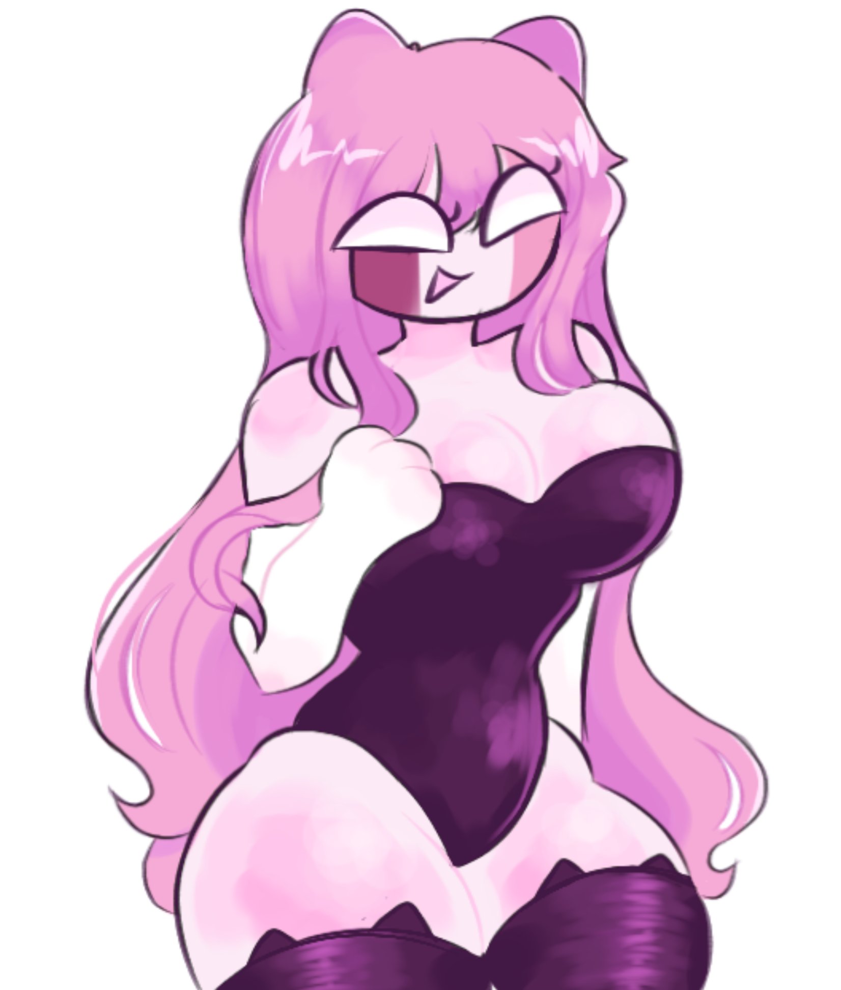 1girls, 2025, breasts, female, female only, friday night funkin, friday night funkin mod, pink hair, sarvente, sarvente (dokki.doodlez), sarvente (fnf mod), sarvente (friday night funkin), tagme, thighs, zamzipperart