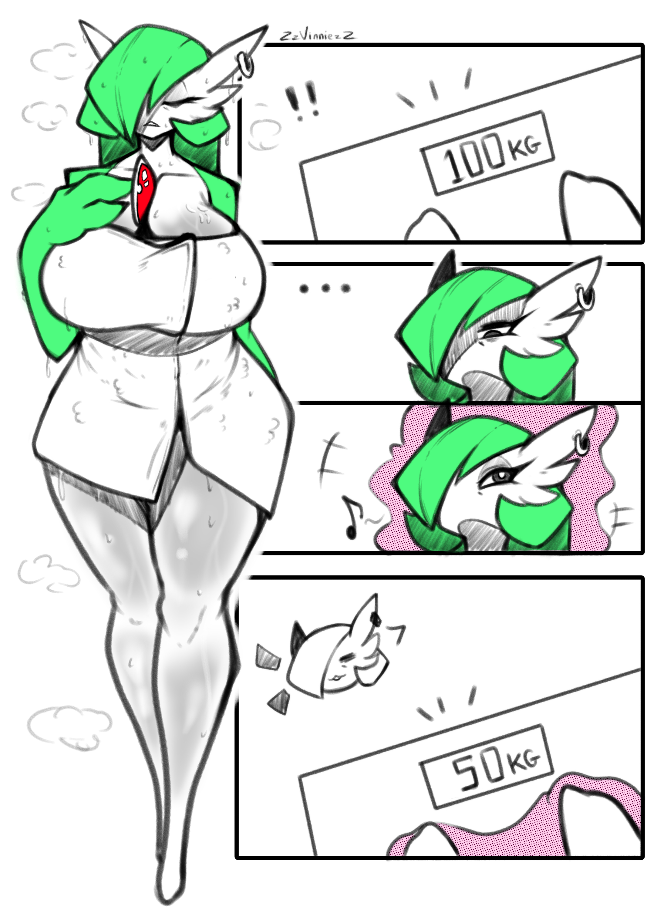 1girls, big breasts, breasts, female, female focus, female only, gardevoir, generation 3 pokemon, large boobs, large breasts, mature, mature female, mature woman, nintendo, pokémon (species), pokemon, pokemon (species), scale, solo, solo female, solo focus, tall female, tall woman, telekinesis, thighs, weight conscious, zzvinniezz