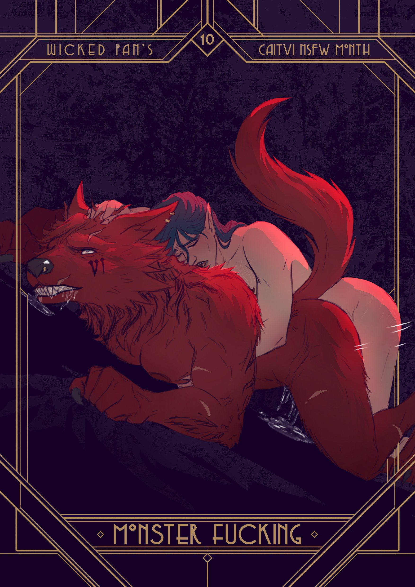 anthro, arcane, arcane caitlyn, arcane vi, big breasts, blush, breasts, caitlyn kiramman, canid, canine, canis, cum, cum in pussy, cum inside, cumming, cumming while penetrating, dickgirl, dominant female, female, female focus, fucked from behind, fucked into submission, fur, furry, furry female, futanari, larger female, league of legends, monster, monster girl, monsterfucker, monsterfucking, naked, naked female, nude, nude female, red fur, shorter female, smaller female, submissive female, tail, taller female, vi, werewolf, wickedpan, wolf, yuri
