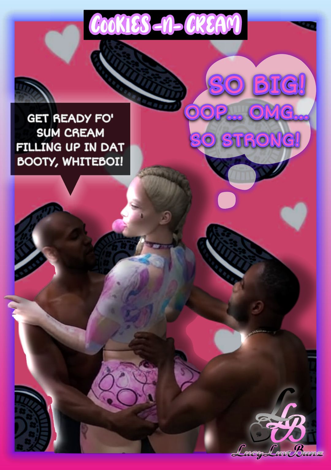 3boys, 3d, alley, alleyway, anal, anal insertion, anal sex, animated, ass, ass focus, big ass, big butt, bimbo, bimbo femboy, black, booty, booty shorts, bubble ass, bubble butt, butt focus, comic, comic page, comic strip, comics, cookie, crossdressing, dark skin, dark-skinned male, dialogue, dominant male, earrings, ebony, english text, femboy, fingering, fingering ass, fingering through clothes, from behind, from behind position, ghetto, grabbing, grabbing another's ass, grabbing ass, grabbing from behind, high heels, huge ass, humiliation, interracial, interracial sex, lifting, lifting person, long eyelashes, lucyluvbunz, makeup, male, male on femboy, prostitution, queen of spades, raceplay, second life, sissification, sissy, sissyfication, slave, snow sissy, standing, stockings, submissive, submissive male, text, thicc, thicc ass, thicc thighs, thick, thick ass, thick butt, thick dick, thick hips, thick legs, thick thighs, trash can, twink, urban, wide ass, wide hips, wide thighs, yaoi