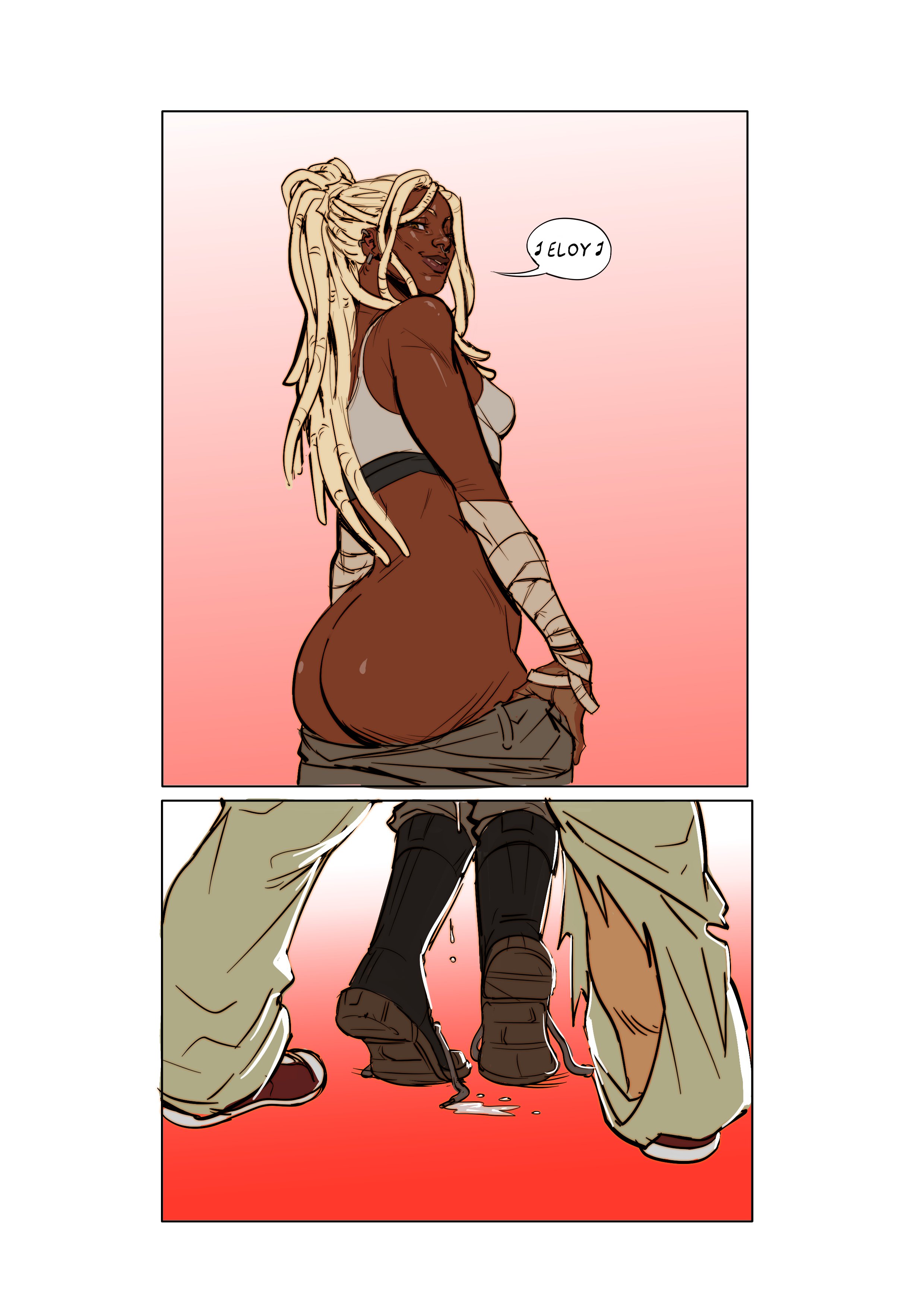 black female, blonde hair, corujahorny, dark skin, dark-skinned female, dreadlocks, earrings, eloy (ordem paranormal), female, female penetrated, from behind, from behind position, interracial, kemi (ordem paranormal), legs, light skin, light-skinned male, male, male penetrating, male penetrating female, male/female, nose piercing, ordem paranormal, ordem paranormal hexatombe, pierced ears, pierced nose, piercing, seductive, seductive eyes, seductive look, seductive smile, sex, showing ass, tagme
