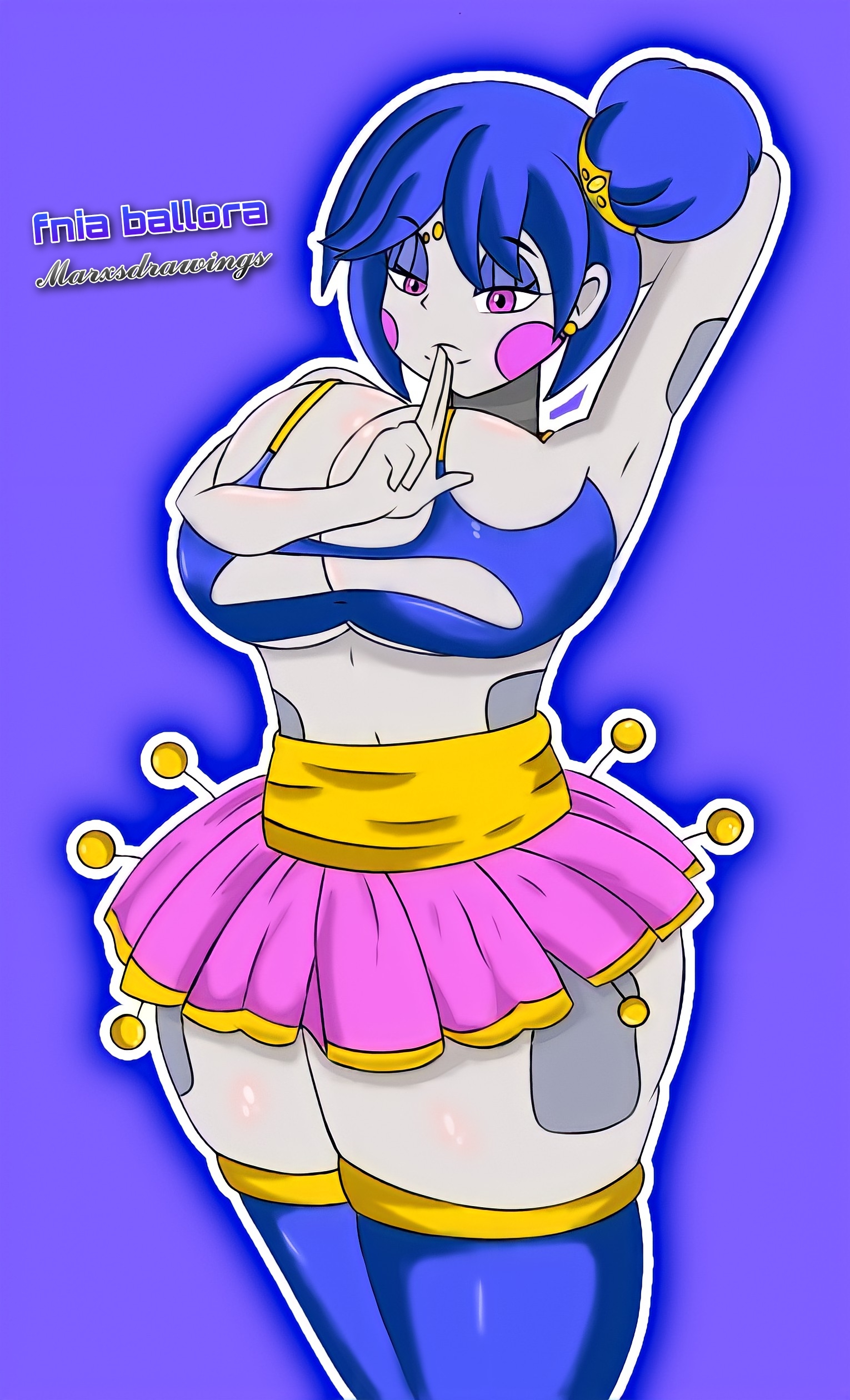 ballora, ballora (fnafsl), ballora (fnia), female, five nights at freddy's, five nights at freddy's: sister location, five nights in anime, marxsdrawings, solo