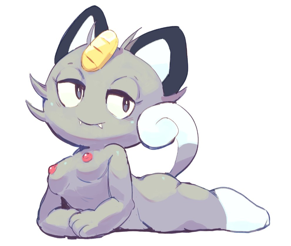 1girls alolan_meowth anthro breasts female female_only meowth nintendo pokemon solo star-rod