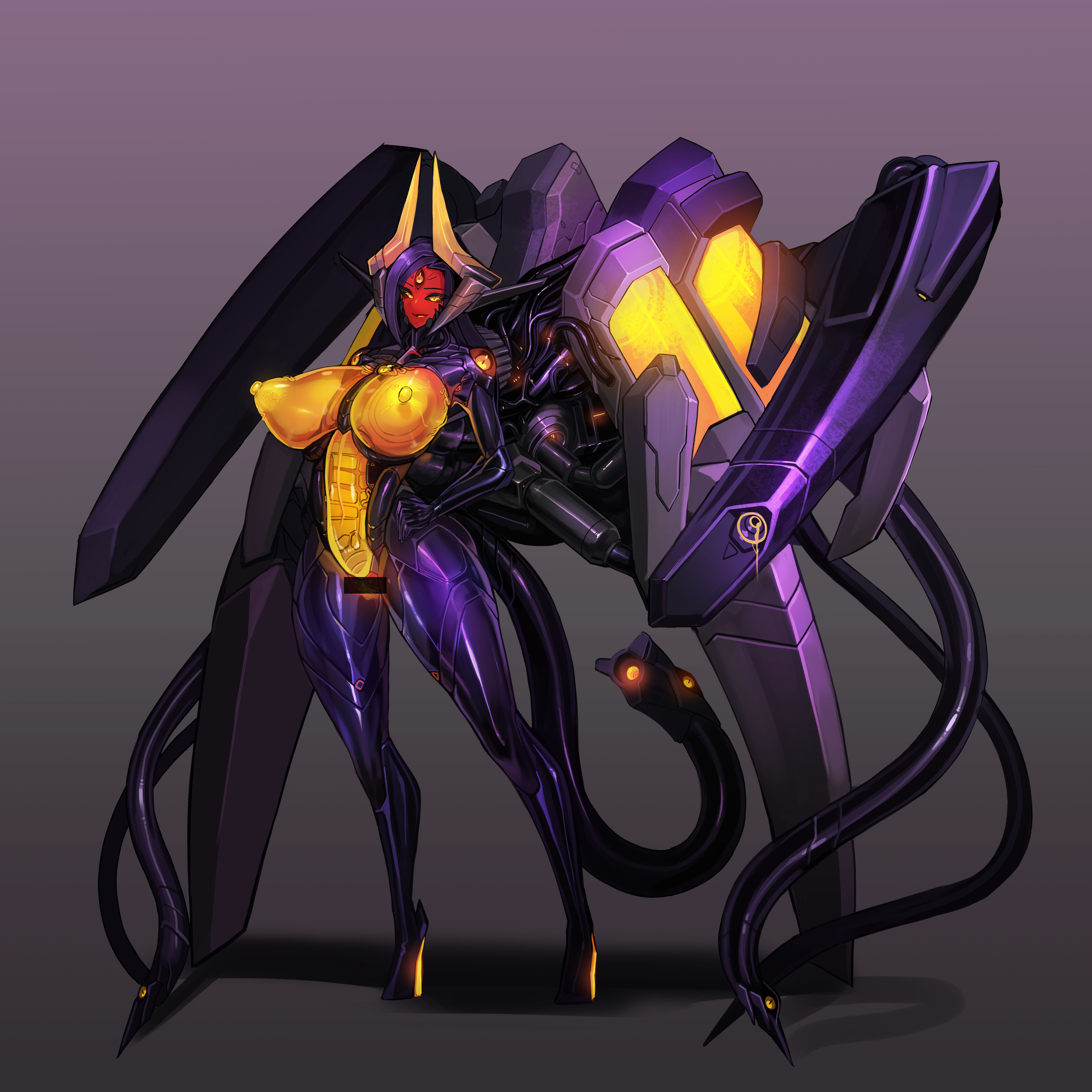 ass, ass expansion, body modification, breast expansion, breast growth, breast growth (enlargement), breasts, eye color change, female, hair color change, huge ass, huge breasts, machina (omega processor), mecha musume, navel, nipples, platinum1945, robot, robot girl, robotization, skin color change, tentacle, thick thighs, thigh expansion, thighs, transformation, translucent body, translucent breasts, transparent body, transparent breasts
