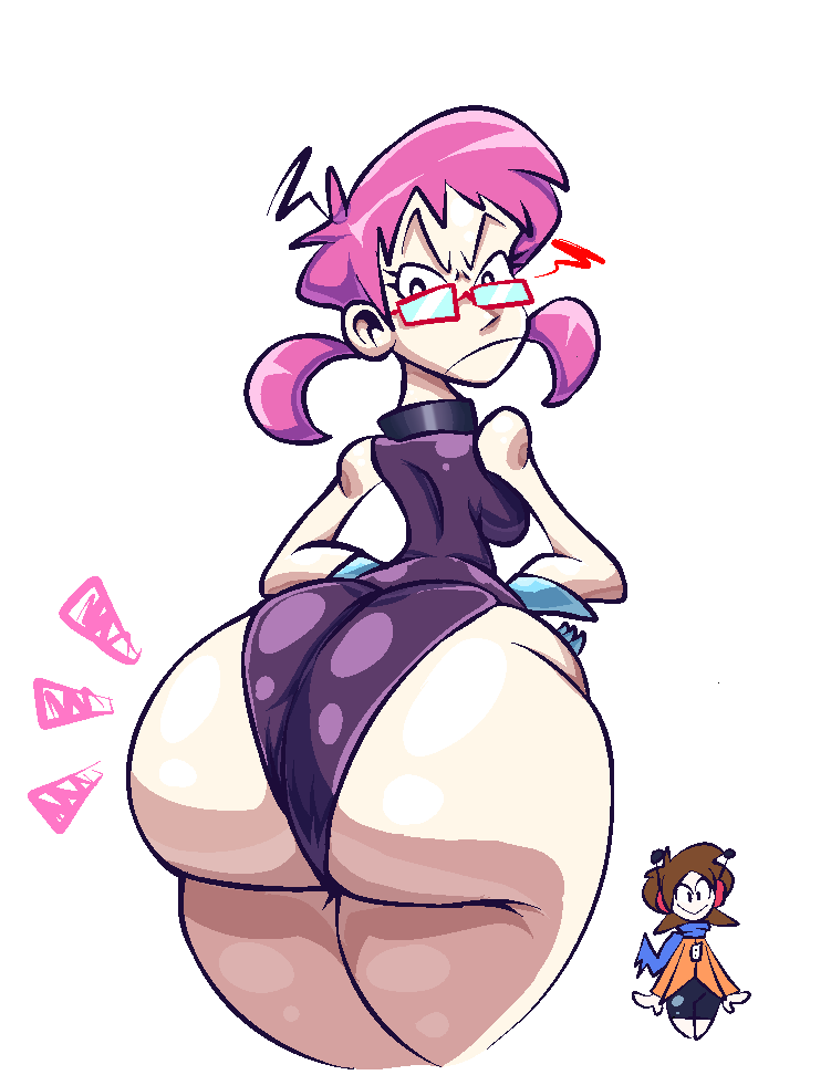 1girls 2022 angry angry_face ass ass_focus back_view background_character big_ass bottom_heavy butt_focus clothed clothing collar curvy curvy_figure dat_ass fat_ass female female_focus frown fully_clothed glasses huge_ass large_ass leotard looking_at_viewer looking_back nasty_spaghjett oc original original_character pale-skinned_female pale_skin pink_hair rear_view solo solo_focus thick_ass thick_thighs turbine_(nasty_spaghjett) twintails white_background wide_hips