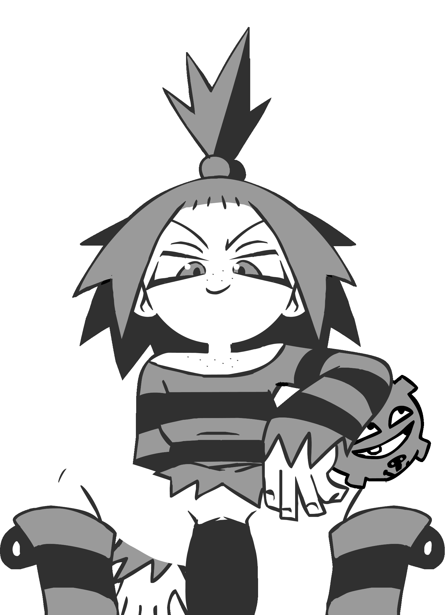 1girls, animated, color, colored, female, monochrome, pokemon, pokemon (species), roxie (pokemon), tagme, unknown character, w.t.dinner