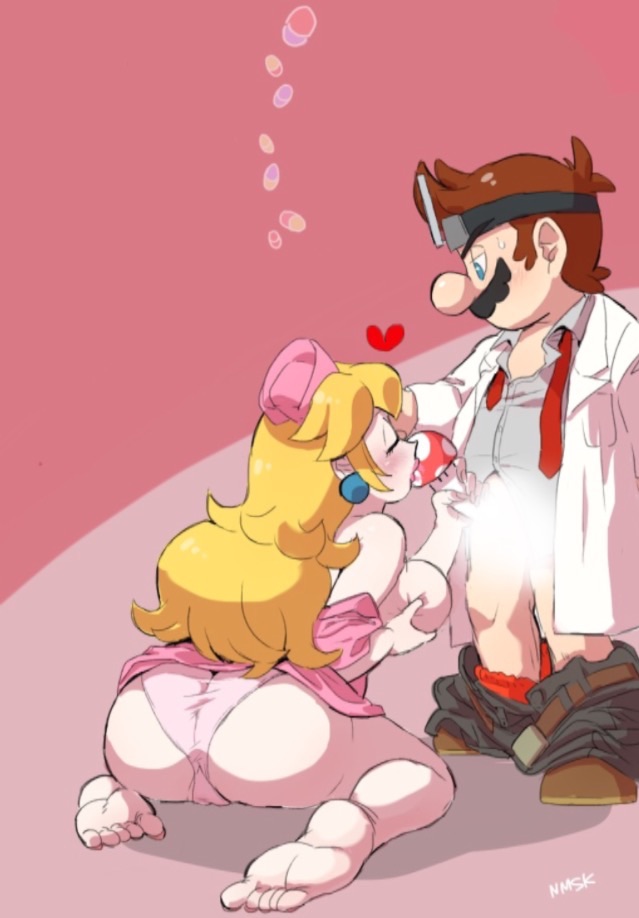 1boy 1girls 2016 artist_name ass barefoot big_ass big_nose blonde_hair breast_grab breasts brown_hair cameltoe censored closed_eyes clothing coat doctor dr._mario dr._mario_(series) feet fellatio female hat head_mirror heart holding_mushroom implied_oral kissing_penis kneeling labcoat large_breasts lipstick long_hair makeup male mario mario_(series) mushroom necktie nintendo nm_qi nurse nurse_cap nurse_peach nurse_uniform open_clothes panties pants pants_down pills pink_background pink_clothing pink_lipstick pink_panties princess_peach sexually_suggestive shirt shoes short_hair signature simple_background sitting smaller_male soles standing sweat sweatdrop thighs toes underwear uniform wariza