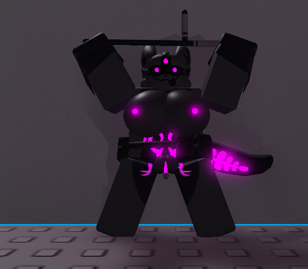 1girls 3d artist_request baton female female_only gootraxian kaiju_paradise looking_at_viewer nightcrawler_(kaiju_paradise) roblox roblox_game source_request tagme