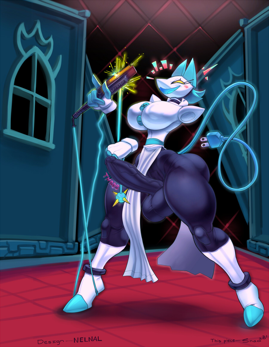 1futa 2021 2d android anthro ass balls big_balls big_breasts big_butt big_penis black_body black_penis blue_body boots breasts clothed clothing clothing_aside deltarune deltarune_futanari felid feline floating_hands futa_only futanari genitals gynomorph hair_straightener huge_cock inside intersex machine mammal multicolored_body nipple_outline open_mouth open_smile penis robot small_waist smile snao solo solo_futa tasque_manager_(deltarune) thick_thighs undertale_(series) vein veiny_penis video_games whip white_body wide_hips yellow_eyes