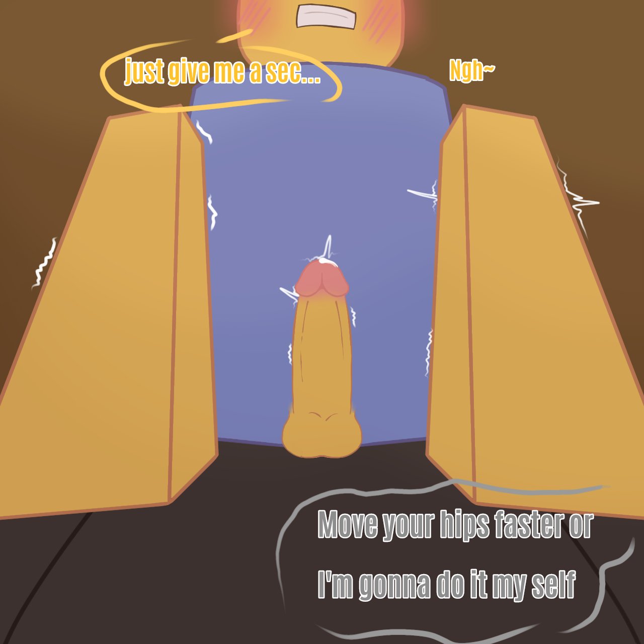 1boy, blocky body, dialogue, english text, male, noob, roblox, robloxian, source request, tagme, yrsp 34