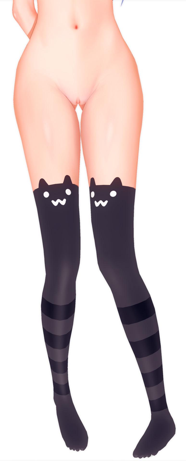 3d belly cat_legwear cat_lingerie clitoral_hood cronimus legs legwear pussy thighhighs thighs white_background