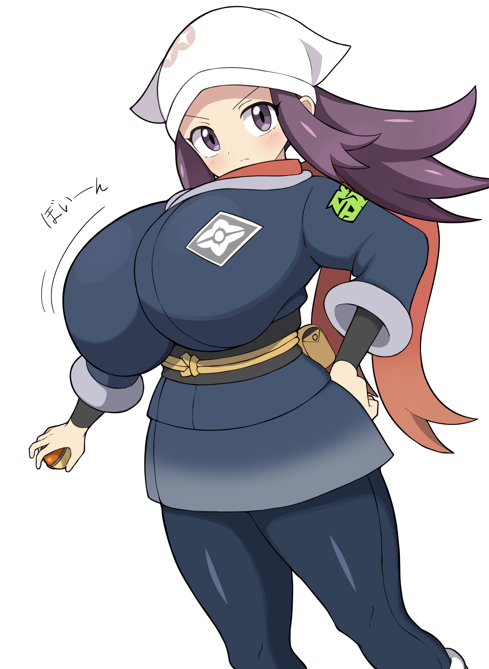 1girls, akari (pokemon), big breasts, breasts, female, jaga334, nintendo, pokemon, pokemon legends: arceus, tagme