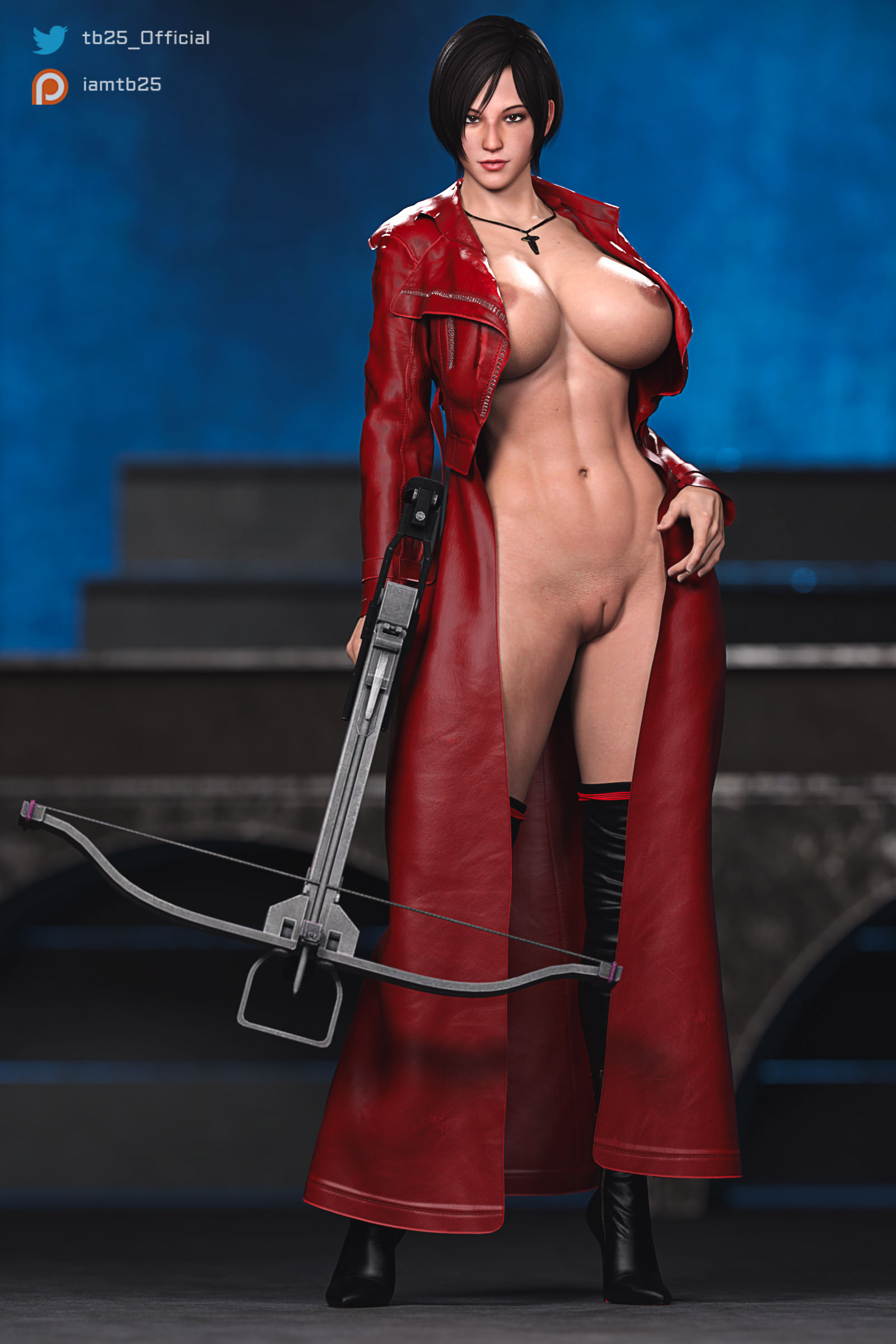 1girls, 3d, ada wong, ada wong (ty brenneman), asian, asian female, ass, big ass, big breasts, breasts, capcom, curvy, female, female only, open jacket, patreon username, resident evil, resident evil 6, solo, tb25, thick thighs, thighhighs, trenchcoat, twitter username, voluptuous