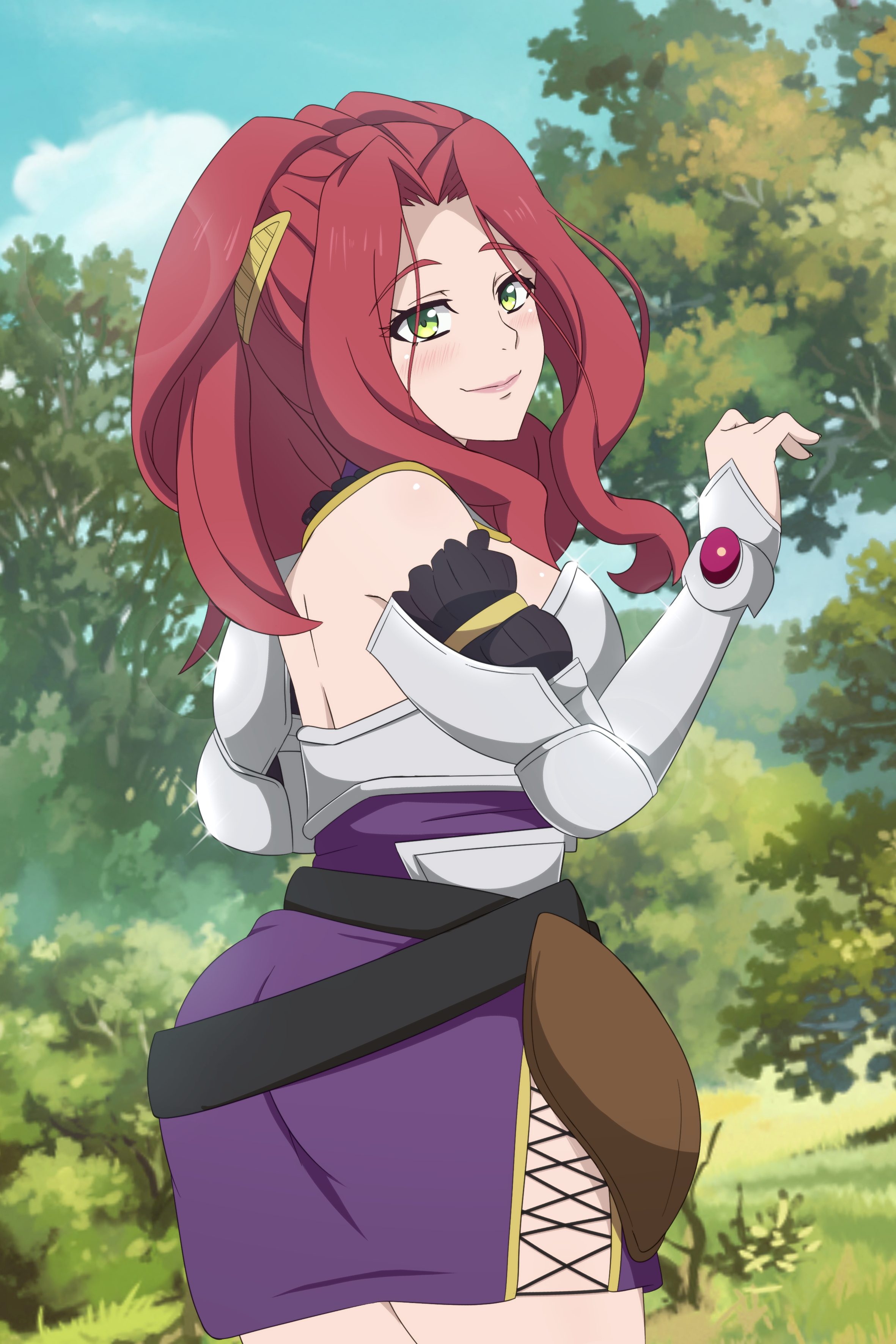 1girls, big breasts, breasts, exposed breasts, female, human, long hair, malty s melromarc, shirt lift, solo, tate no yuusha no nariagari, villainess, zorzero