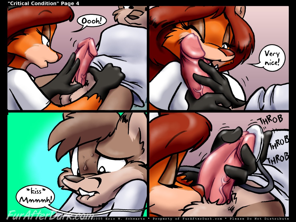 anthro ball_fondling ball_sucking balls canine critical_condition erection eric_schwartz female female_fox fox fur furafterdark furry furry_only handjob kissing male masturbation no_humans nurse penis rubbing sheila_vixen straight throbbing uncensored