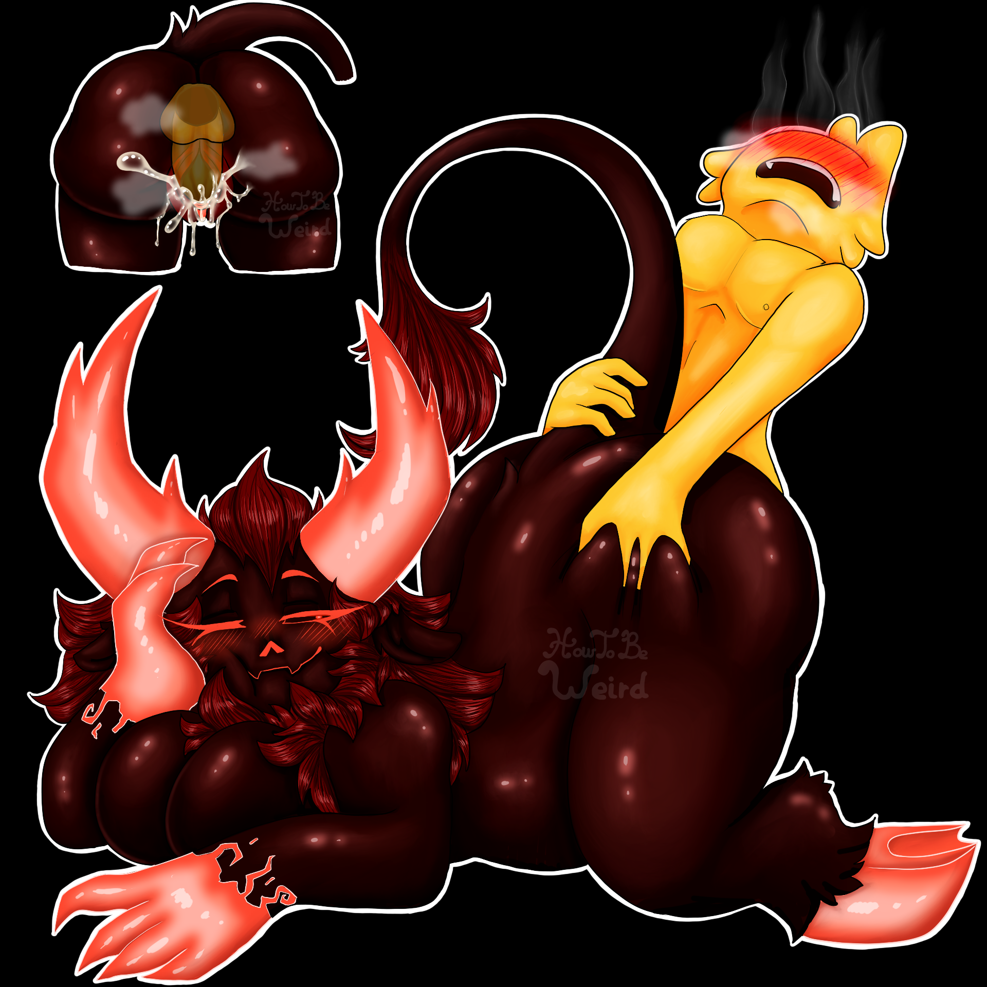 1girl1boy, ass grab, back view, balls, ballsack, big ass, big boobs, bubble ass, bubble butt, chubby, chubby female, claws, cum, cum in pussy, cum inside, demon girl, dick, doggy style, dommy mommy, forsaken, forsaken (roblox), furry, grin, guest 666 (forsaken), hooves, horns, howtobeweird, naked, naked female, naked male, noob (forsaken), on all fours, open mouth, penis, pov ass, roblox, roblox game, robloxian, self upload, smile, smirk, squishy, steaming, steaming breath, tail, tail grab, thick, two perspectives, watermark