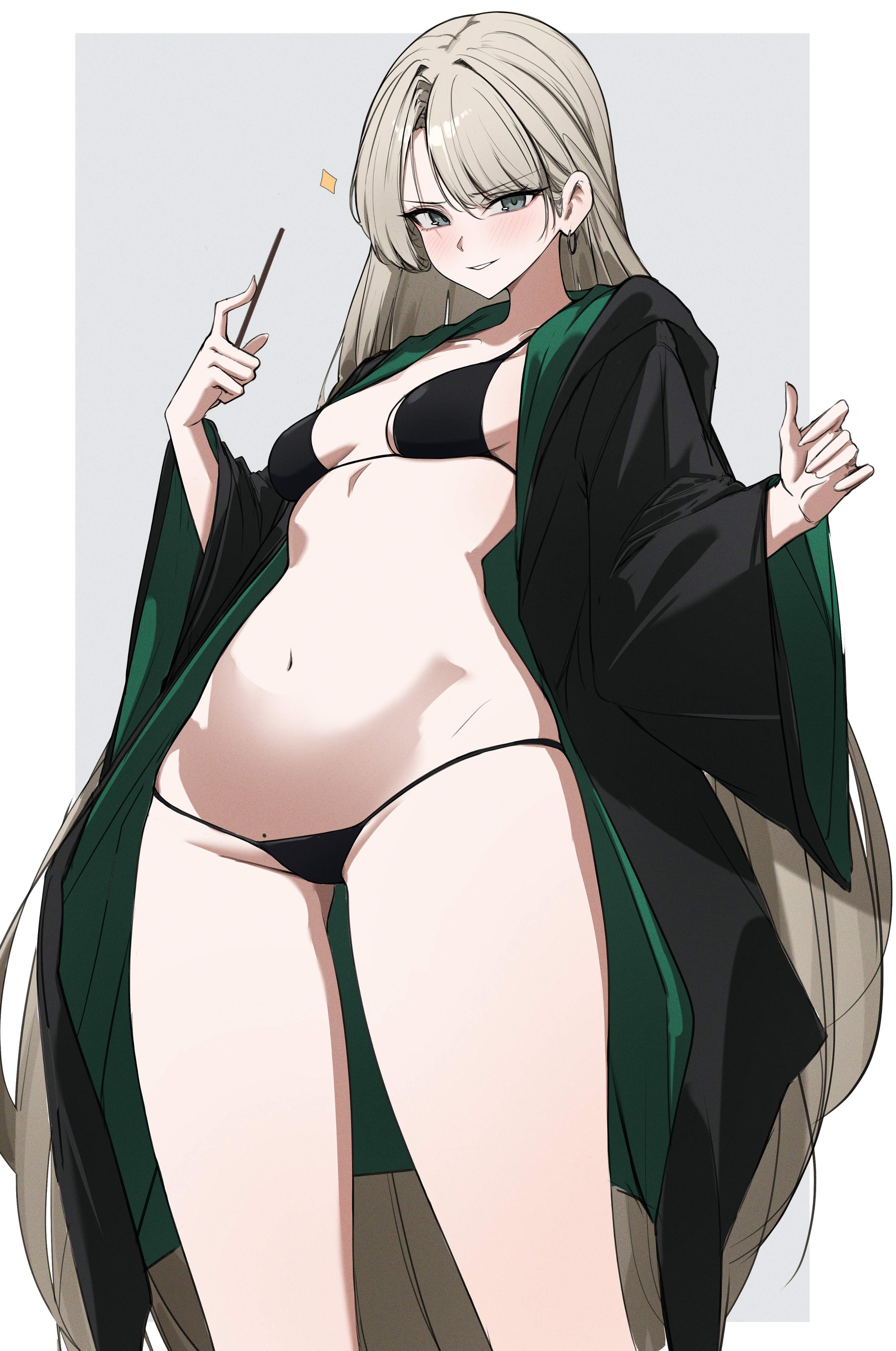 1girls, breasts, draco malfoy, draco malfoy (redteneri), female, female focus, female only, genderswap, harry potter, large breasts, light skin, light-skinned female, looking at viewer, rule 63, solo, thick thighs, thighs, wide hips, yamorinano