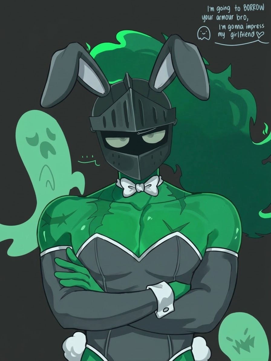 buff, bunny, bunny ears, bunnysuit, dandy's world, dandys world, muscular, soulvester