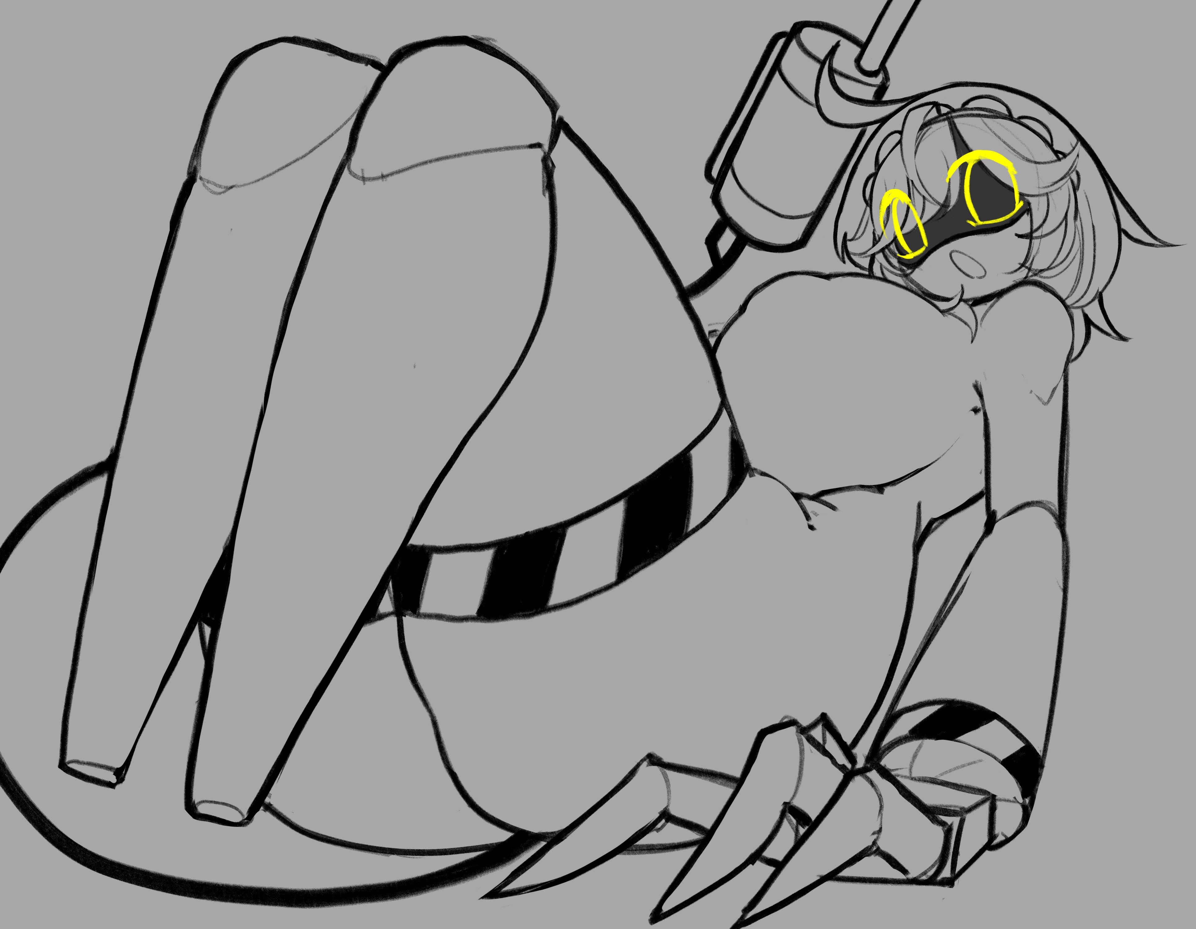 1girls, 2d, atsuko 021, female, female only, humanoid, murder drones, robot, robot girl, robot humanoid, screen face, solo, tagme, v (murder drones)