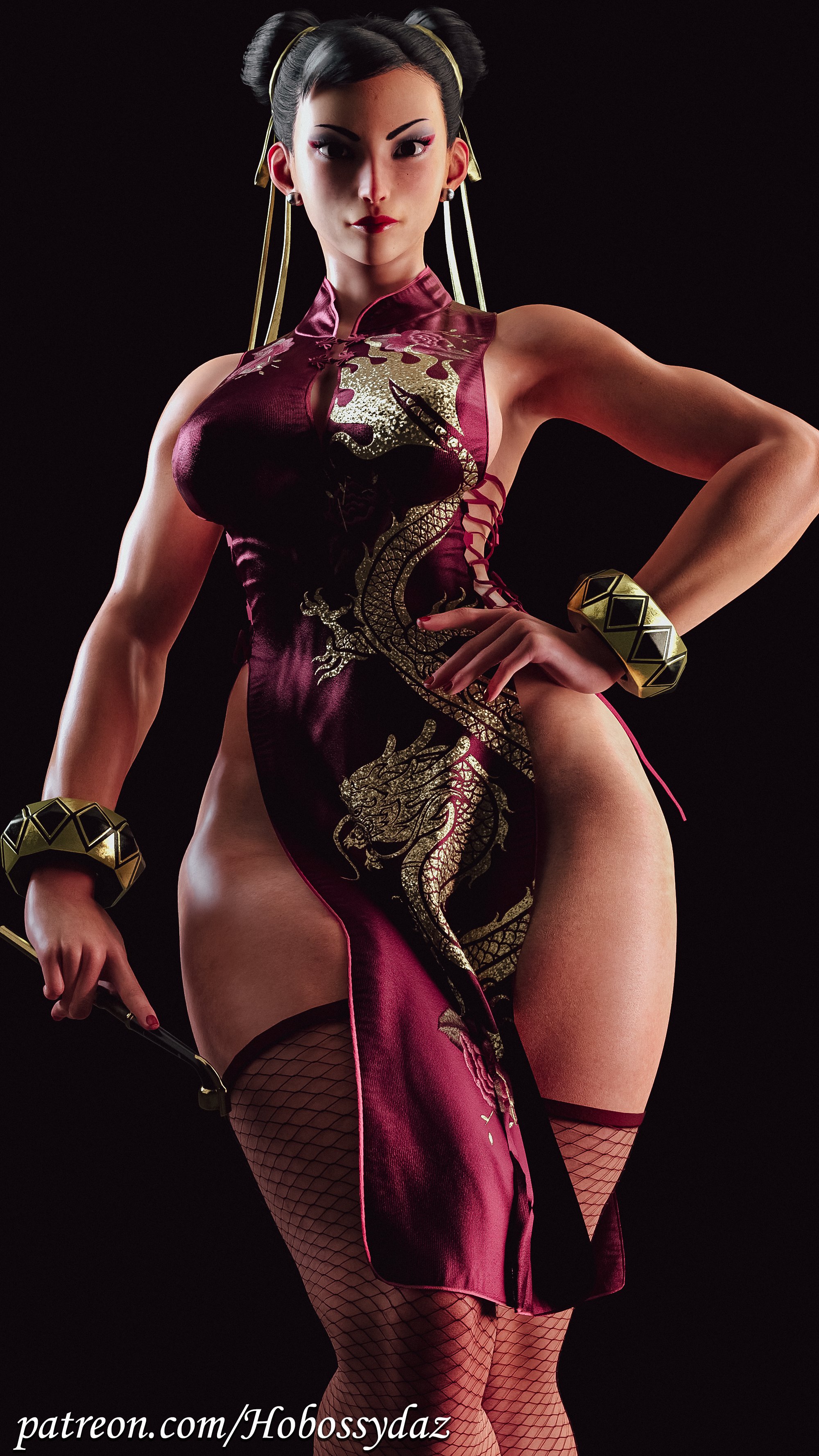 1girls, 3d, ass, big ass, big breasts, breasts, capcom, china dress, chun-li, dress, female, female only, hobossy, large breasts, mature female, milf, muscular, muscular arms, muscular female, patreon username, solo, street fighter, street fighter 6, tagme, thick thighs, wide hips