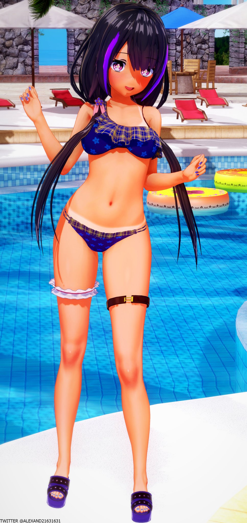 1girls 2022 3d 5_fingers 5_toes belly belly_button bikini breasts female female_focus full_body hina_misora kuro_neko_(alexand21631631) looking_at_viewer more_at_source pale-skinned_female pale_skin pool solo solo_female solo_focus thighs twitter_username virtual_youtuber wactor wactor_es wactor_production water