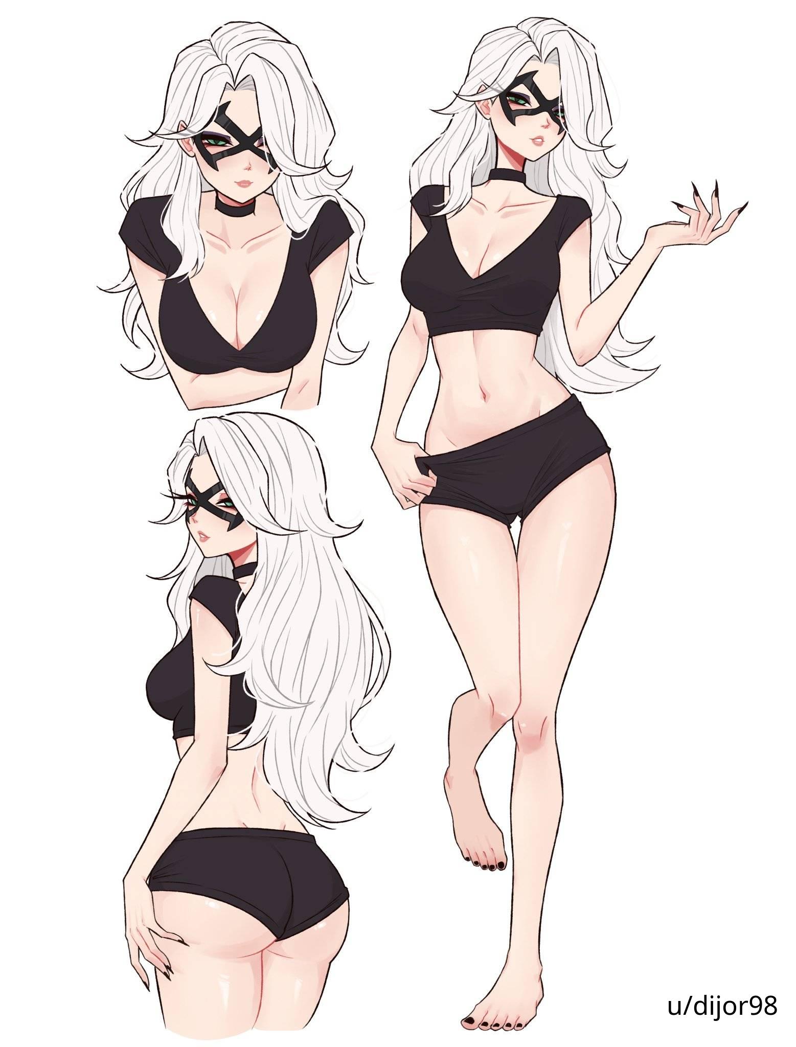 1girls, 2d, 2d (artwork), 2d artwork, adult, adult female, ankles, ass, ass cleavage, ass crack, back, back dimples, bare arms, bare belly, bare calves, bare chest, bare hands, bare knees, bare legs, bare navel, bare skin, bare soles, bare thighs, bare toes, barefoot, belly, belly button, big boobs, big breasts, black bra, black cat (marvel), black choker, black crop top, black fingernails, black mask, black nail polish, black nails, black panties, black toenail polish, black toenails, black topwear, bra, breasts, busty, busty female, busty girl, butt, calves, choker, cleavage, closed mouth smile, collarbone, crop top, curvaceous, curvaceous body, curvaceous female, curvaceous figure, curvaceous hips, curvy, curvy body, curvy female, curvy figure, curvy hips, digital, digital art, digital drawing, digital drawing (artwork), digital media, digital media (artwork), dijor98, dimples of venus, drawing, elbows, exposed arms, exposed belly, exposed chest, exposed legs, exposed navel, exposed skin, exposed thighs, exposed toes, feet, felicia hardy, female, female focus, female only, female torso, fingernails, fingers, fit female, full body, gluteal fold, green eyes, green-eyed female, groin, hand on leg, hand on own leg, hand on own thigh, hand on thigh, head tilt, high resolution, highres, hourglass figure, inguinal crease, inguinal ligament, knees, large boobs, large breasts, lean figure, leaning, leaning forward, legs, light smile, linea alba, long hair, looking at viewer, marvel, marvel comics, mask, mature, mature female, median furrow, midriff, nail polish, nails, narrow waist, navel, panties, parted bangs, posing, posing for the viewer, shoulders, simple background, slender body, slender waist, slight smile, slim female, slim waist, smile, smiley face, smiling, smiling at viewer, solo, standing, stomach, thick ass, thick butt, thigh gap, thighs, tilted head, toenail polish, toenails, toes, topwear, touching leg, touching thigh, voluptuous, voluptuous body, voluptuous female, voluptuous figure, voluptuous woman, white background, white hair, white-haired female, wide hips