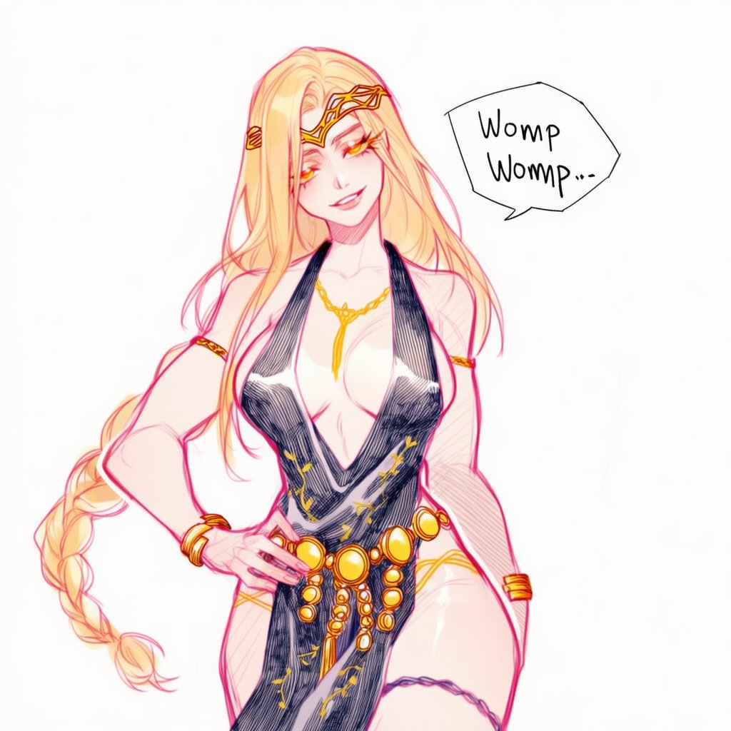 ai generated, athletic, athletic female, blonde, blonde female, blonde hair, blonde hair female, blonde-haired female, boobs, bracelet, bracelets, breasts, cleavage, clothed, clothes, clothing, curvaceous, curvaceous body, curvaceous female, curvaceous figure, curvaceous hips, curvy, curvy body, curvy female, curvy figure, elden ring, female, female focus, female only, fromsoftware, goddess, hips, jewelry, lapis slopzuli, long hair, loose clothes, necklace, queen marika the eternal, shadow of the erdtree, thick hips, thick thighs, thighs, tiara, tits, uravity98114, wide hips, yellow eyes