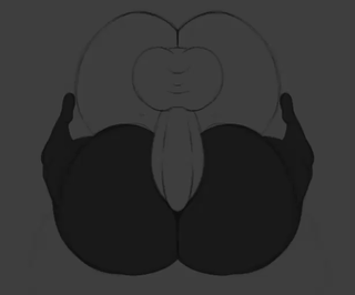 1boy, 1girls, 2026, 2d, 2d (artwork), animated, big ass, big boobs, big breasts, big butt, big thighs, black body, emoji (race), emoji boi, eseemoticono, femboy, grey background, grey body, oliver (eseemoticono), original, original character, penetration