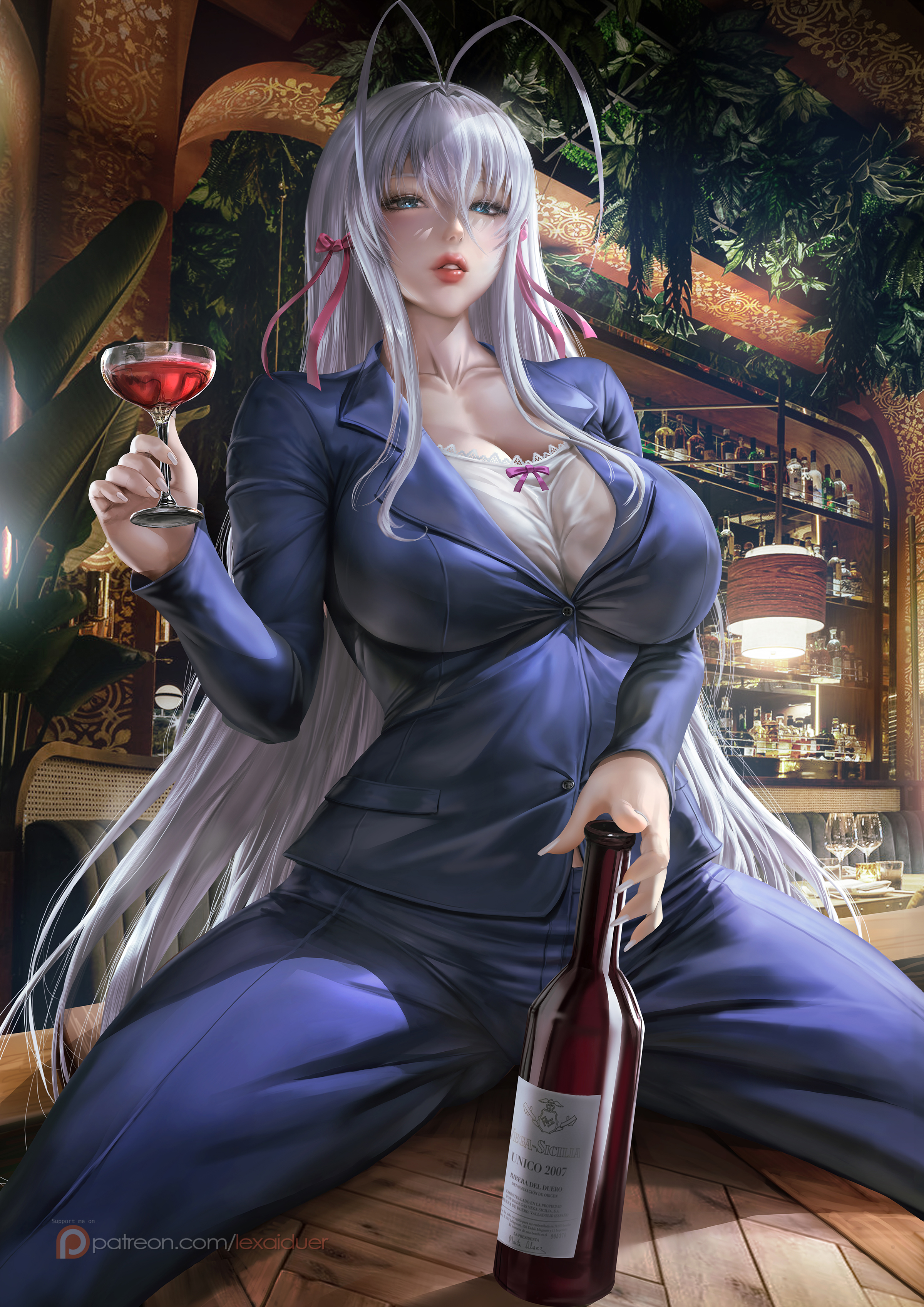 1girls, big breasts, breasts, female, high school dxd, lexaiduer, rossweisse, solo