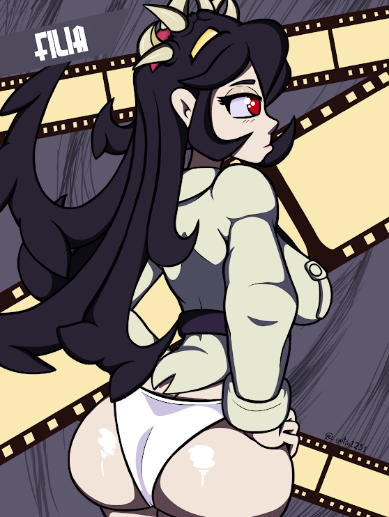 ass big_ass female filia_(skullgirls) gotig1231 panties samson_(skullgirls) skullgirls tagme underwear white_panties