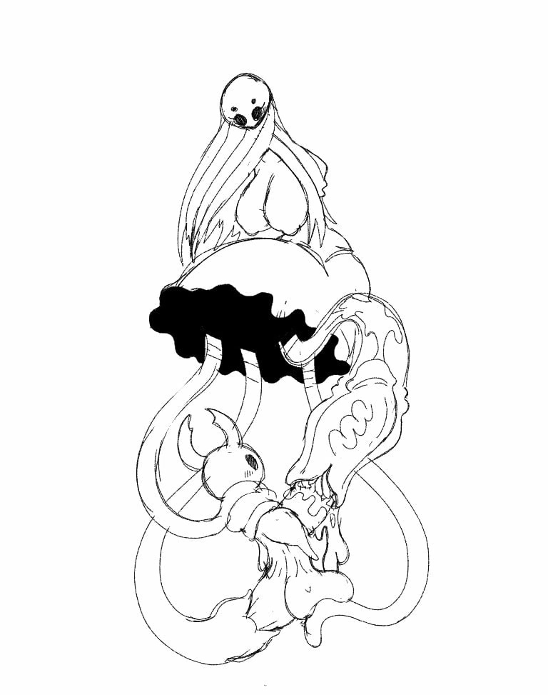 1boy 1girls balls ballsack big_balls big_penis cum female hollow_knight huge_balls huge_cock jynaisya male monomon osakana2gou penis protagonist_(hollow_knight) size_difference smaller_male tentacle tentacle_fellatio tentacle_sex vessel_(species)