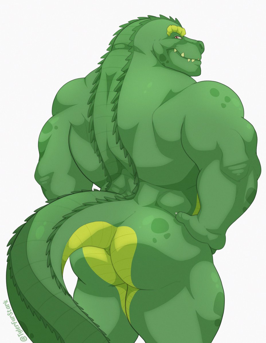 animal_humanoid anthro ass bara bara_ass barazoku big_ass big_ass_(male) big_butt bubble_ass bubble_butt crocodilian dat_ass dat_butt dumptruck_ass dumptruck_butt fat_ass fat_butt gay green_body green_scales huge_ass huge_butt humanoid large_ass large_butt looking_back male male_only massive_ass massive_butt muscle_ass muscle_butt muscles muscular muscular_ass muscular_butt nude plump_ass plump_butt round_ass round_butt scalie solo solo_male tail tylerstark yellow_scales