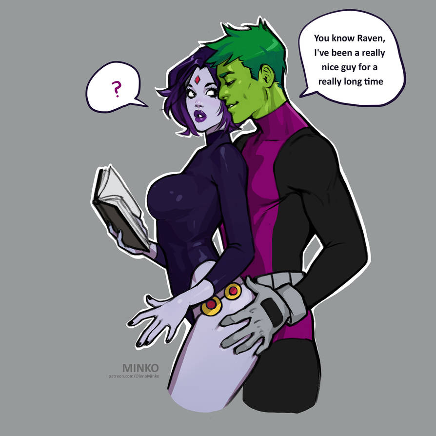 1boy 1boy1girl 1girls athletic athletic_female bbrae beast_boy big_breasts boots breasts busty cambion canon_couple clothed clothed_female clothing curvy dc dc_comics demon demon_girl dialogue english_text female forehead_jewel garfield_logan goth goth_girl green_body green_hair green_skin grey_skin half_demon hips hourglass_figure huge_breasts human humanoid large_breasts legs light-skinned_female light_skin lower_body metahuman minko olena_minko purple_hair rachel_roth raven_(dc) short_hair speech_bubble straight straight_hair superhero superheroine teen_titans text thick_legs thick_thighs thighs tight_clothing upper_body voluptuous wide_hips