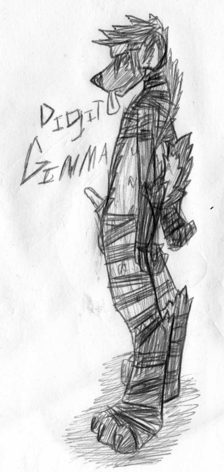 1boy bandage blah digit_ginma erection greyscale hyena male male_only monochrome pen penis sketch solo