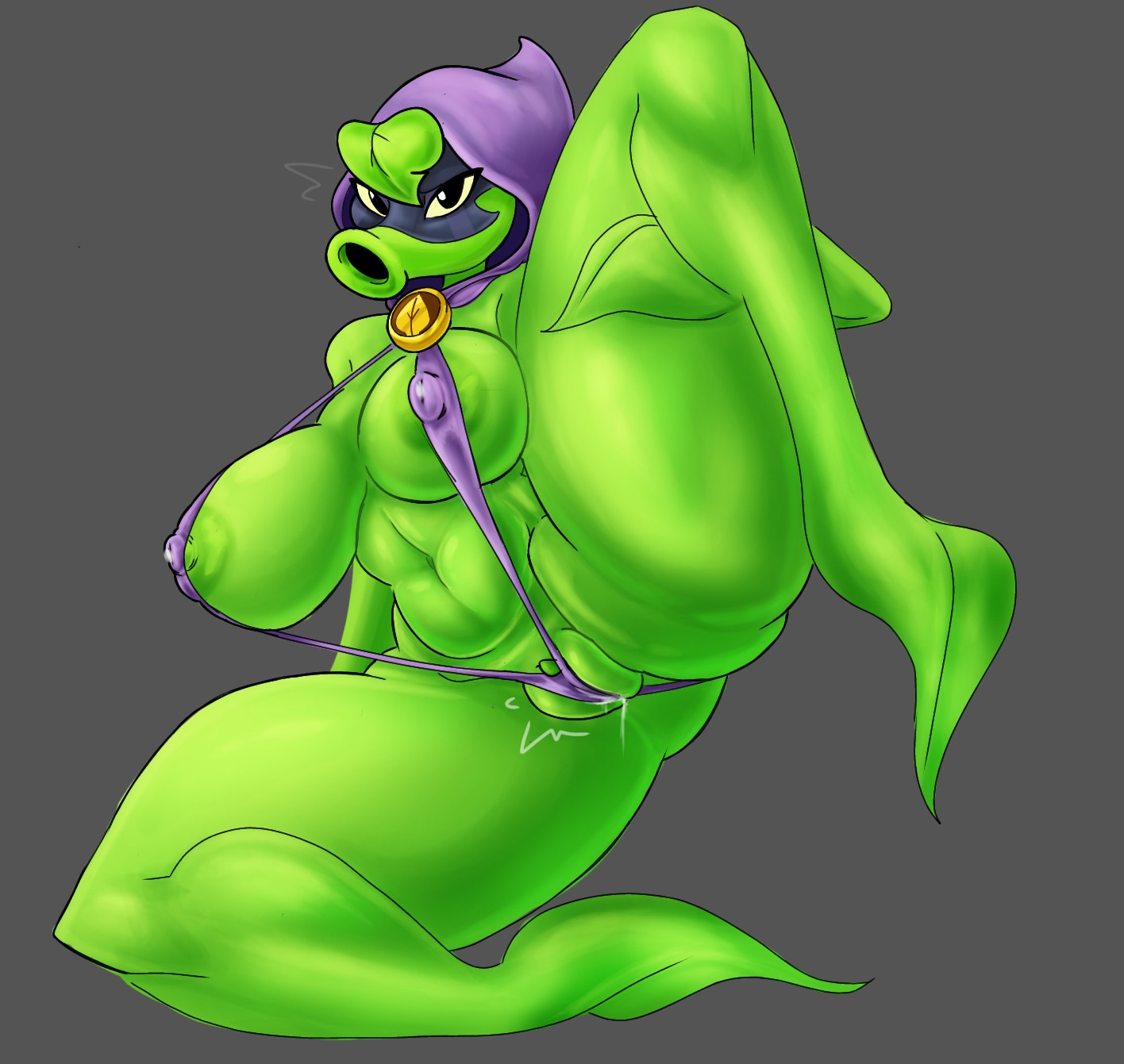 1girls, anthro, anthrofied, ass, chubby, chubby female, electronic arts, female, female only, flora fauna, freckles, green shadow (pvz), lactation, mapuliart, one-piece thong, peashooter (pvz), plant, plant humanoid, plantie, plants vs zombies, plants vs. zombies, popcap games, thick thighs, vagina, video game character, video games, wet, wet pussy