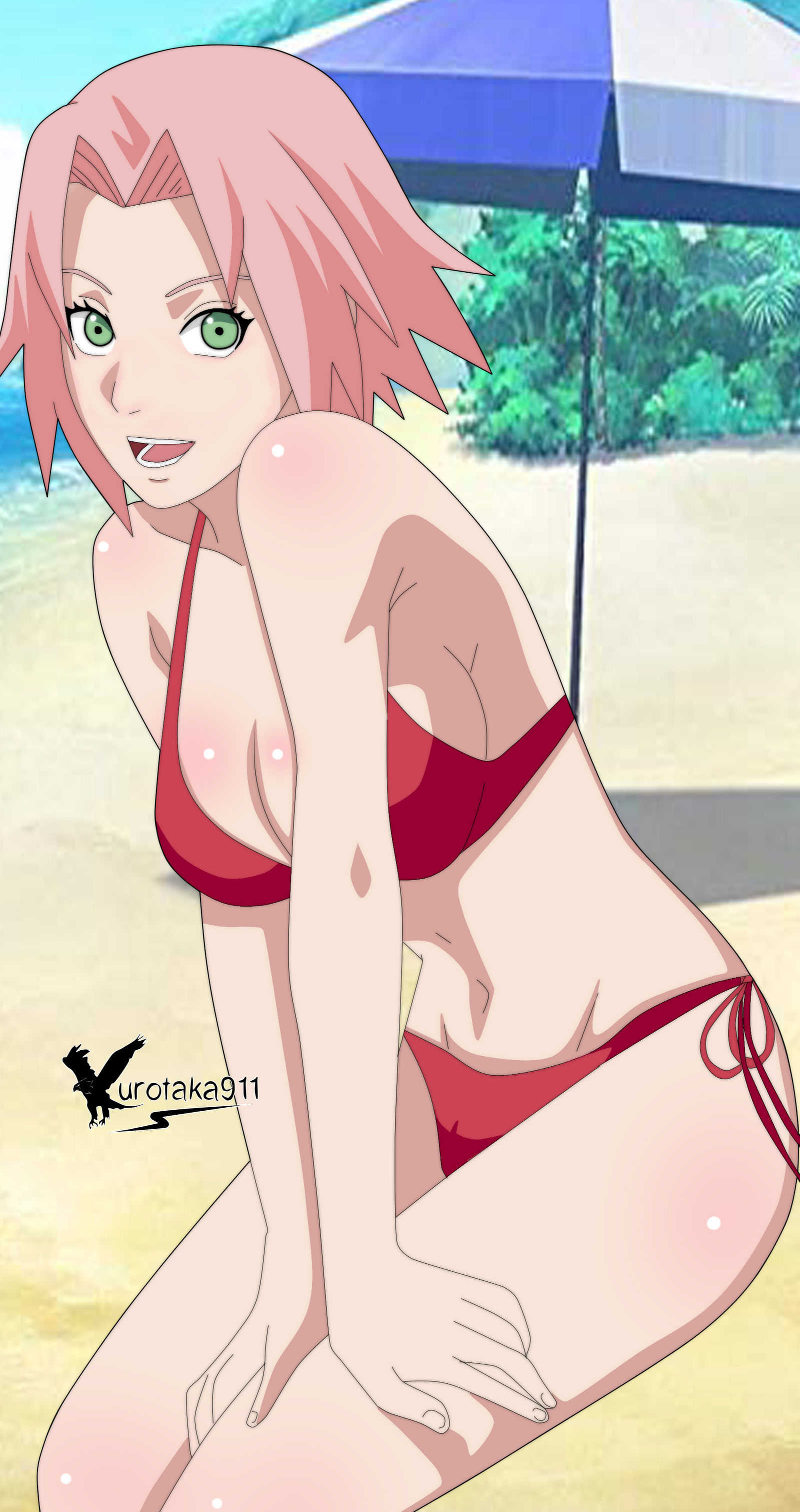 1girls, female, female only, human, naruto, naruto (series), naruto shippuden, sakura haruno, solo, tagme
