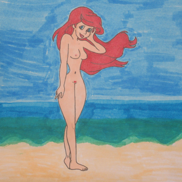 ariel beach breasts chuck_wagen disney disney_princess hairy_pussy naked naked_female nipples nude nude_female on_beach paper_(artwork) pin-up pin_up pussy pussy_hair tagme the_little_mermaid