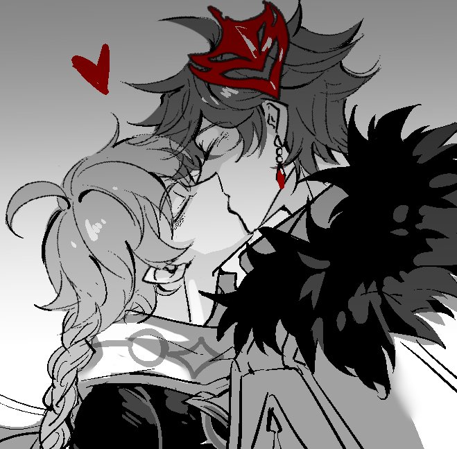 aether (genshin impact), childe (genshin impact), drcoomer, gay, genshin impact, kissing, male, male only, tartaglia (genshin impact), wujianyouyu, yaoi