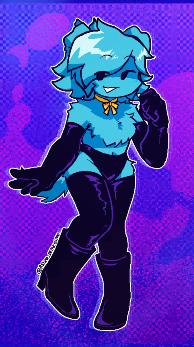 1boy, boots, boyfriend (friday night funkin), cute, dog ears, dog tail, femboy, fluffy, friday night funkin, gloves, male, minus bf (blue) (iagoanims), mob face, panties, roxo depressivo, solo, tagme, thighhighs removed