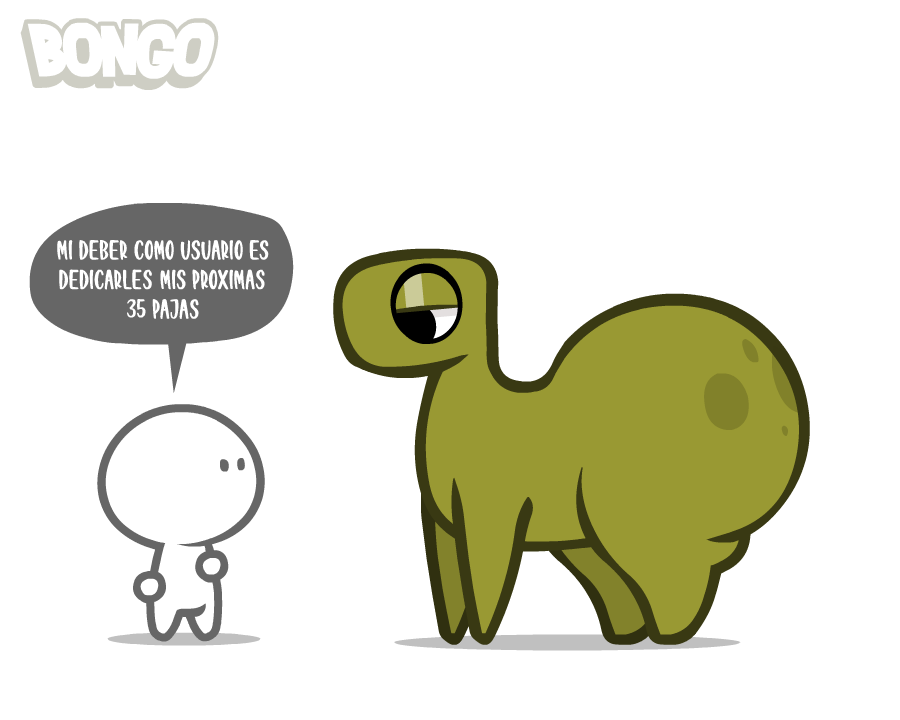 ass ass_bigger_than_head big_ass big_butt bongo_(character) bongo_(series) bonguitoweon dinosaur green_body green_skin huge_ass huge_butt large_ass large_butt simple spanish_text text translated translated_in_comments white_dude_(character)