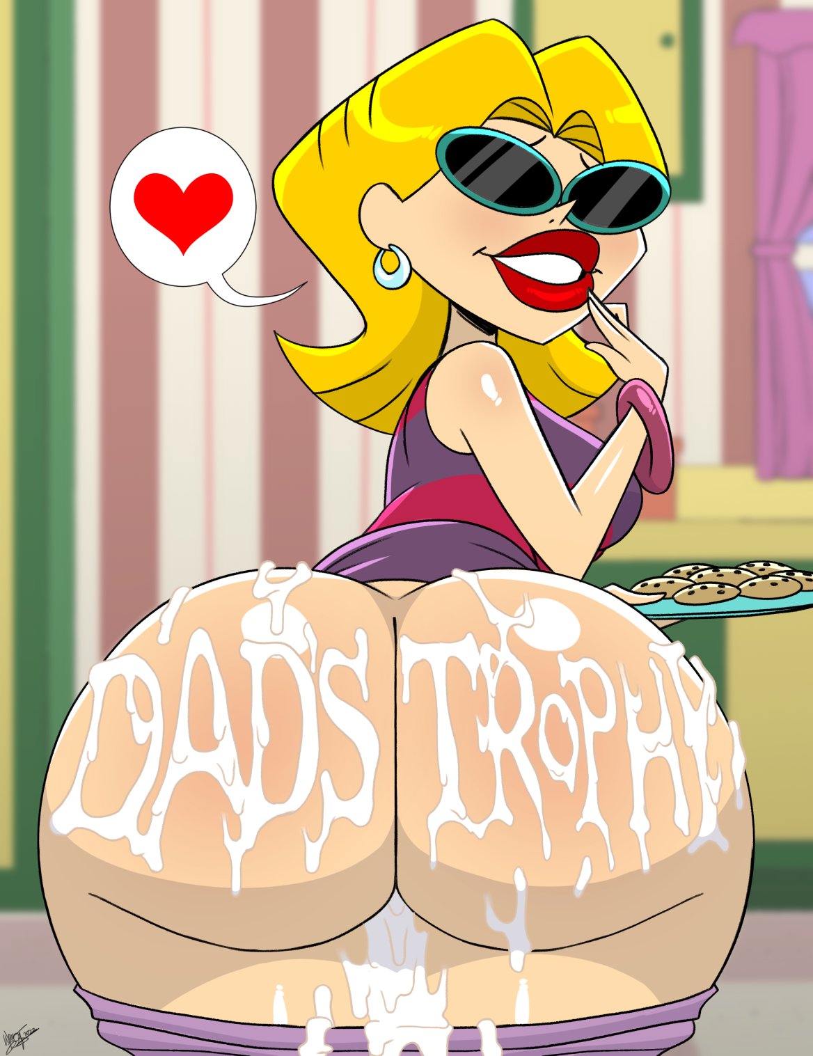 aeolus06 after_anal ass ass_grab big_ass big_butt blonde_hair bottom_heavy bubble_ass bubble_butt butt_grab cartoon_network cookies cum cum_in_ass cum_inside cum_on_hair dexter's_laboratory earrings fat_ass fat_butt female full_lips huge_ass huge_butt large_ass large_butt light-skinned_female light_skin lipstick looking_at_viewer looking_back mature mature_female mature_woman neighbor_lady pants_down plump_lips short_hair striped_shirt sunglasses surprised thick_ass thick_thighs wide_hips writing writing_on_ass writing_on_butt