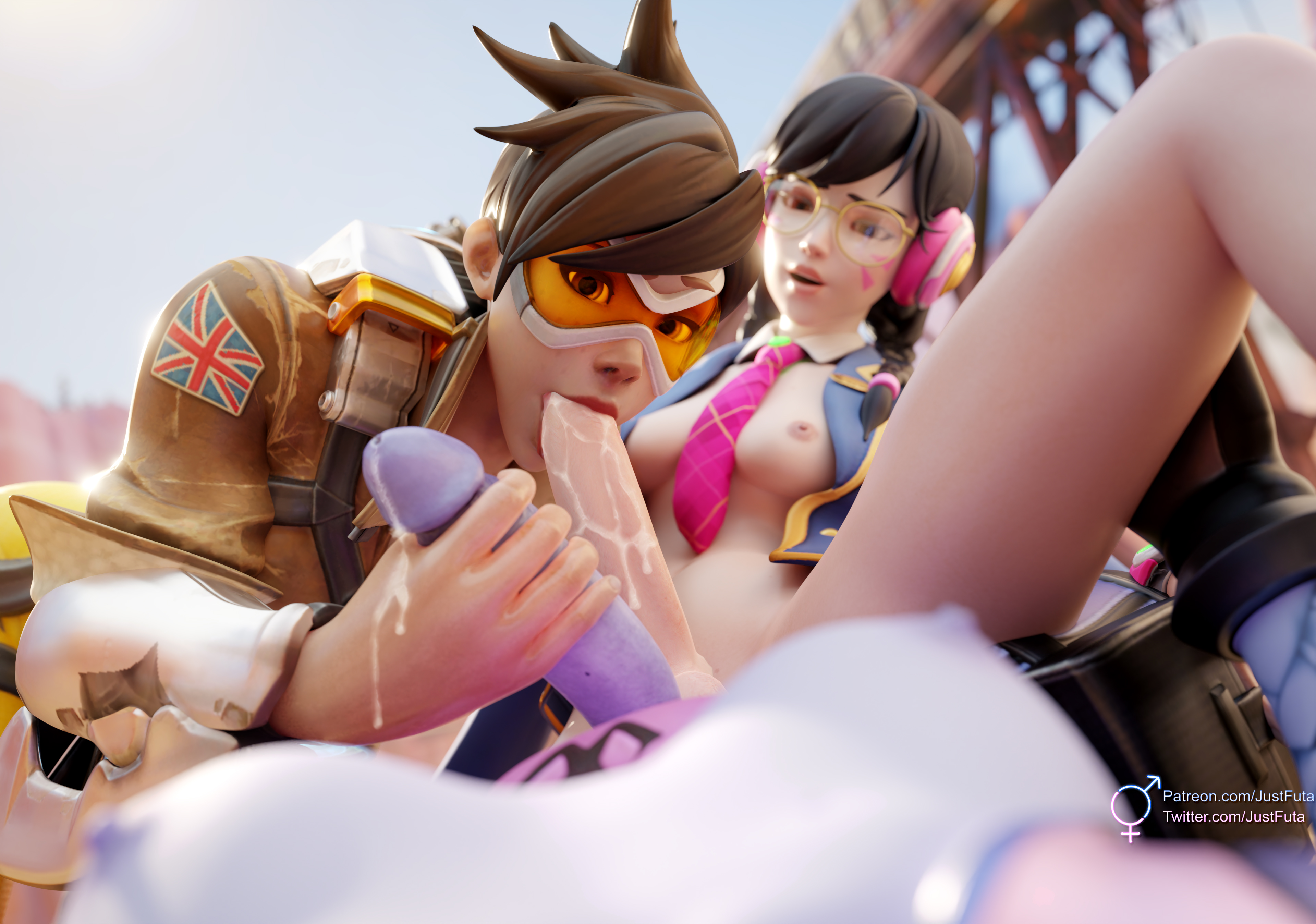 1girls, 2futas, 3d, 3d (artwork), absurd res, academy d.va, areolae, asian, asian female, balls, black hair, blender, blizzard entertainment, blowjob, blowjob face, breasts, brown hair, clothed, clothing, cum, cum drip, cum in mouth, cum on hand, cum on penis, cum string, cumshot, d.va, ejaculation, erection, face markings, faceless, faceless character, faceless futa, fellatio, female, female focus, futa on female, futa on futa, futa pov, futanari, glasses, half naked, hana song, hand on penis, handjob, headgear, headwear, human, humanoid penis, intersex, jacket, jerking, justfuta, lena oxton, light skin, light-skinned female, light-skinned futa, long hair, looking at viewer, looking down, looking pleasured, medium breasts, nipples, open clothes, oral, oral sex, orange-tinted eyewear, overwatch, pale skin, pale-skinned futa, partially clothed, penis, penis size difference, petite, pleasure face, ponytail, pov, pov eye contact, purple skin, purple-skinned futa, school uniform, schoolgirl, short hair, small breasts, spread legs, threesome, tie, tinted eyewear, tracer, trio, visor, watermark, widowmaker