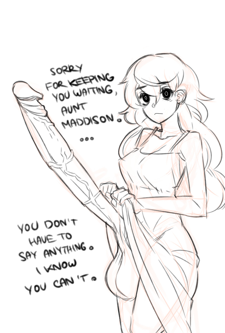 1futa, 2022, bags under eyes, balls, blank stare, bottomless, breasts, clothed, clothing, cock shock, dialogue, dress, dress lift, english text, erection, extremely long penis, foreskin, fully retracted foreskin, futa only, futanari, gigantic penis, huge balls, huge cock, human, hyper penis, in the shadow of a giant, incest, intersex, long hair, long penis, medium breasts, mostly clothed, panzermeido, penis, penis out, retracted foreskin, secunduspublius, simple background, sketch, solo, solo futa, stacy (secunduspublius), standing, sundress, testicles, text, uncircumcised, veiny penis, very long penis, white background