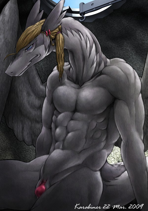 2009 censored dragon grey karabiner legendz male male_only muscles peeping ranshiin scalie sheath solo wings